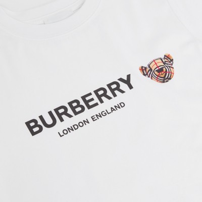 トーマスベアモチーフ コットンTシャツ (ホワイト) | Burberry®公式サイト