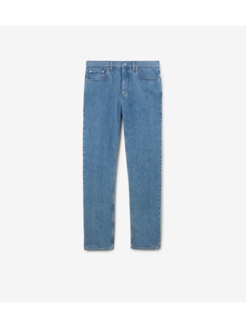 Shop Burberry Regular Fit Jeans In Mid Blue
