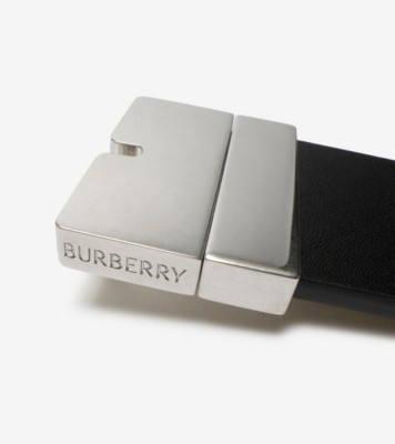 Reversible Leather B Cut Belt In Black/hunter - Men | Burberry® Official