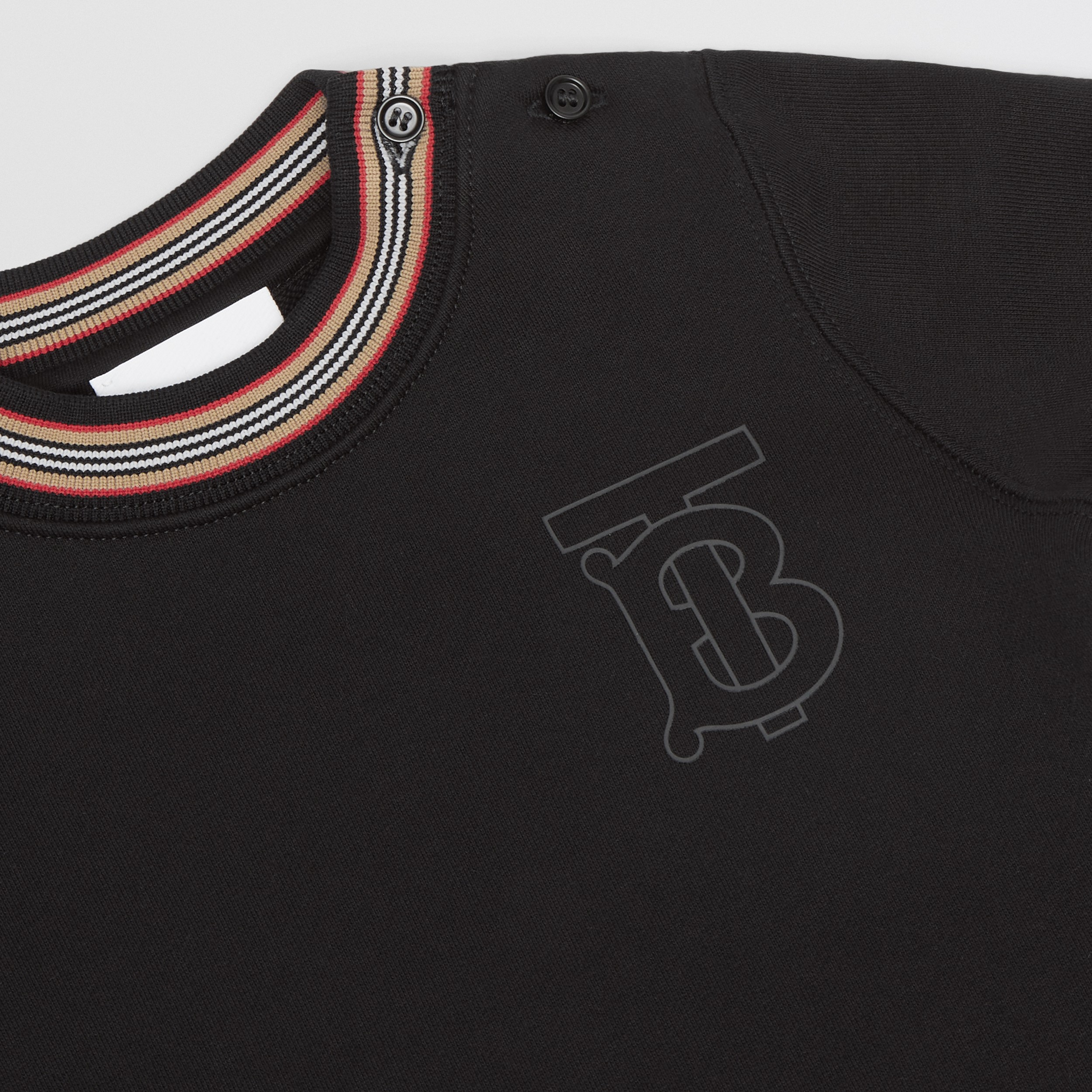 Monogram Motif Cotton Sweatshirt in Black - Children | Burberry® Official - 2
