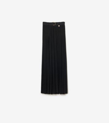 Pleated Crepe Jersey Maxi Skirt in Black - Women | Burberry Pleated Crepe Jersey Maxi Skirt in Black - Women | Burberry