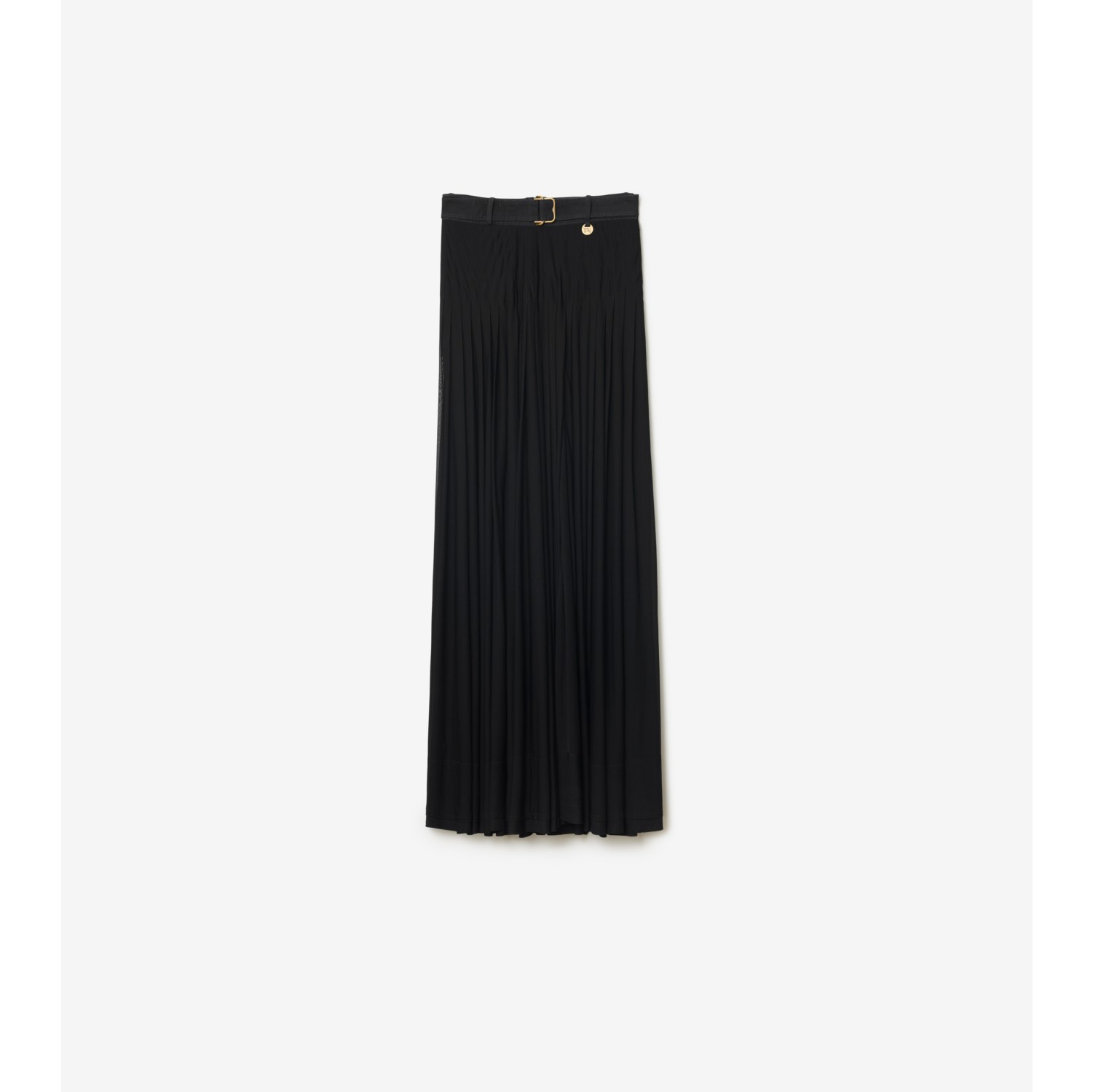 Pleated Crepe Jersey Maxi Skirt