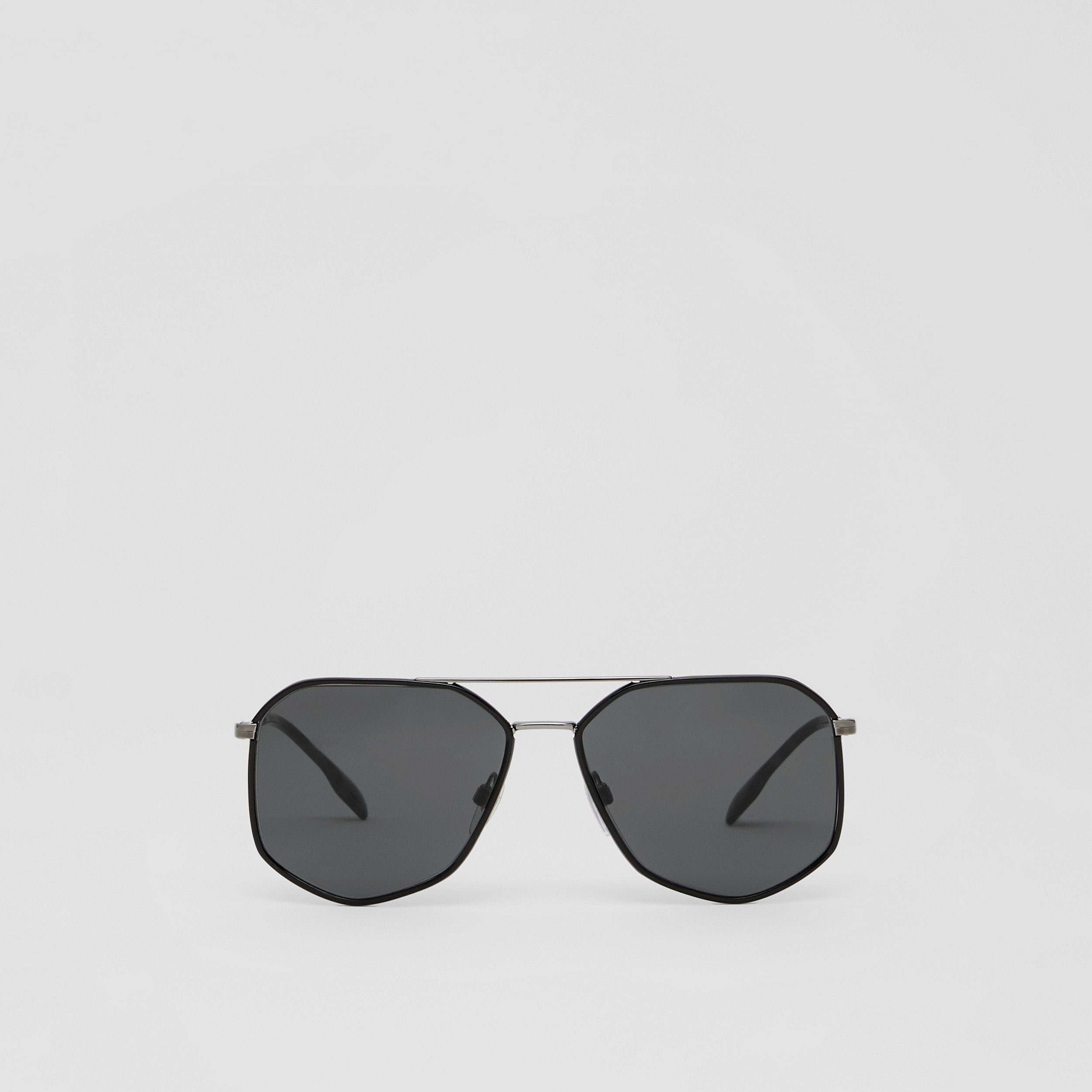 Geometric Frame Sunglasses in Black - Men | Burberry® Official - 1