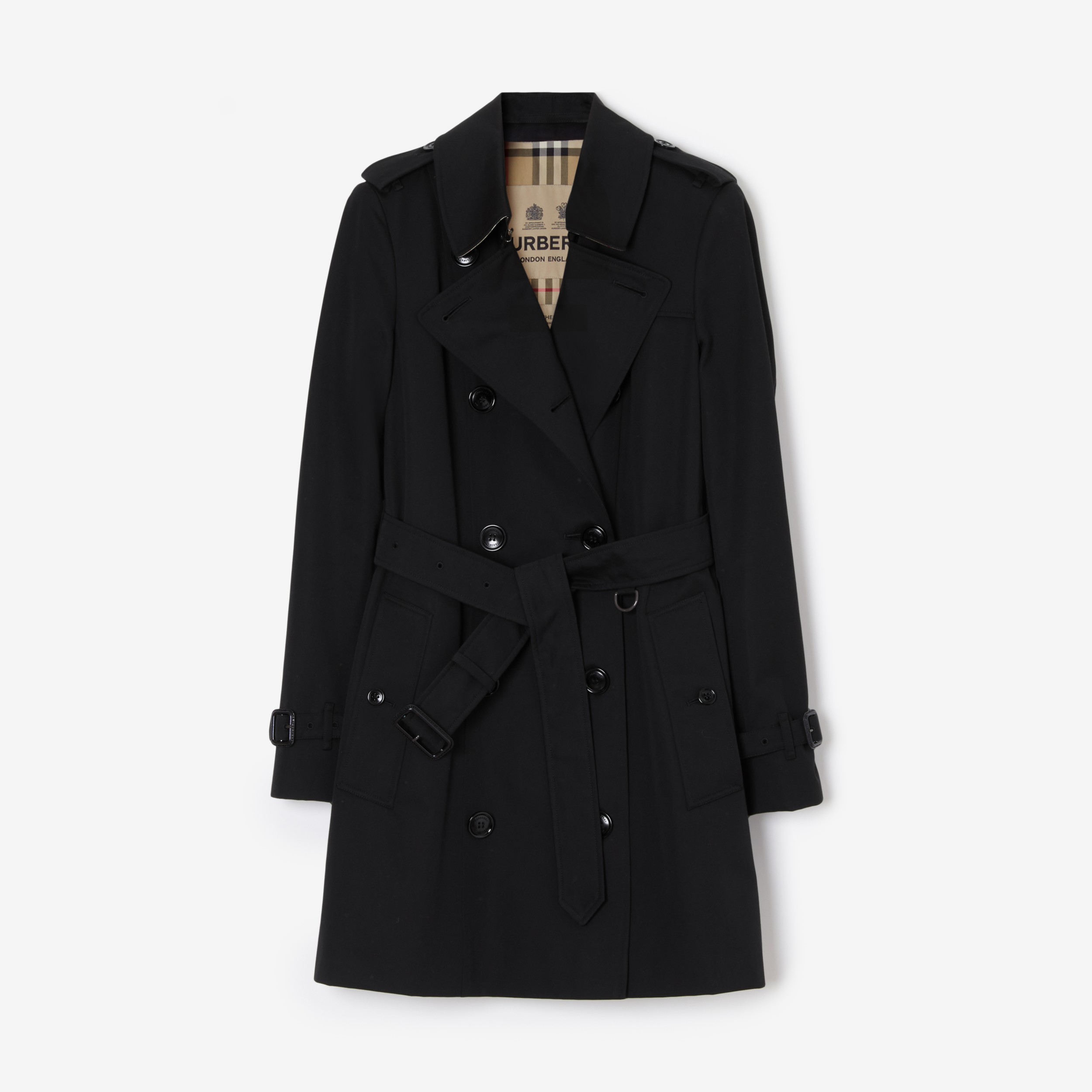 Short Chelsea Heritage Trench Coat in Black - Women | Burberry® Official