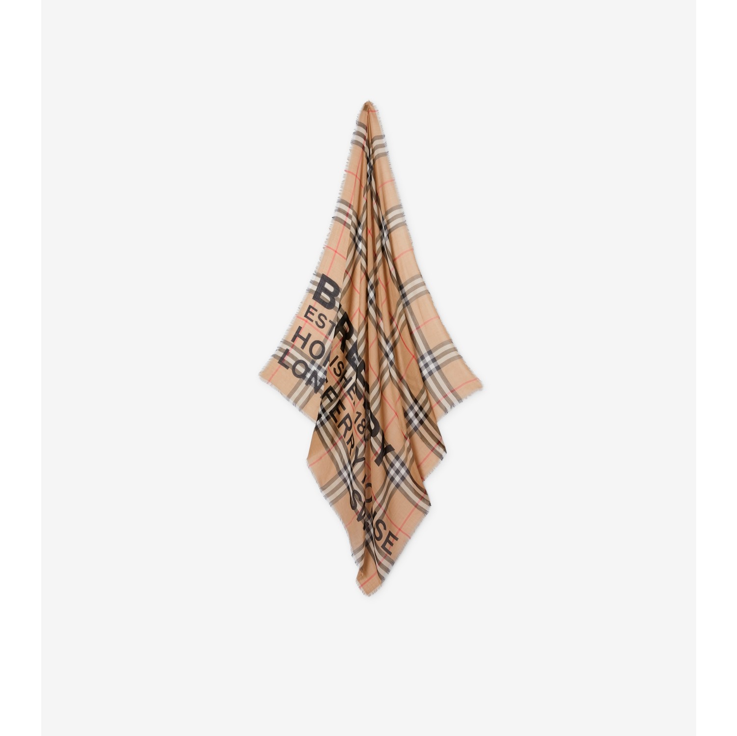 Burberry Monogram Silk Wool Jacquard Large Square Scarf - Farfetch