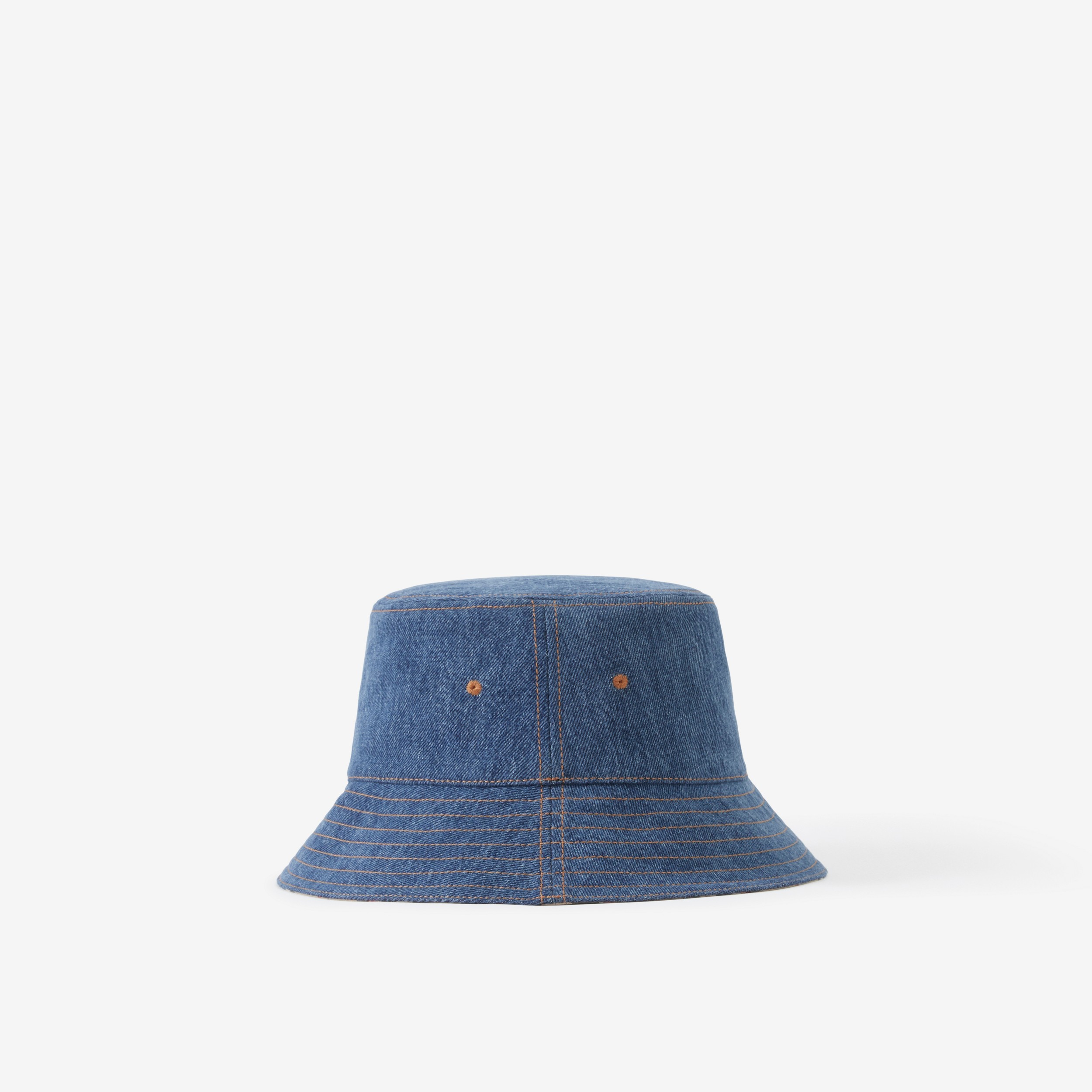 Chapéu Bucket de brim (Índigo Lavado) | Burberry® oficial - 2