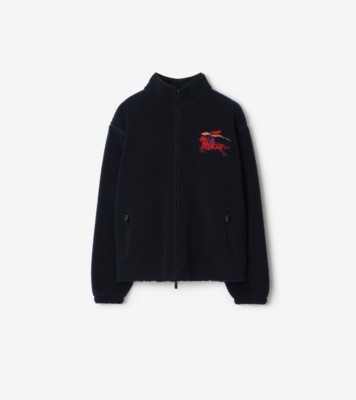 EKD Wool Cashmere Blend Fleece in Navy - Men | Burberry® Official