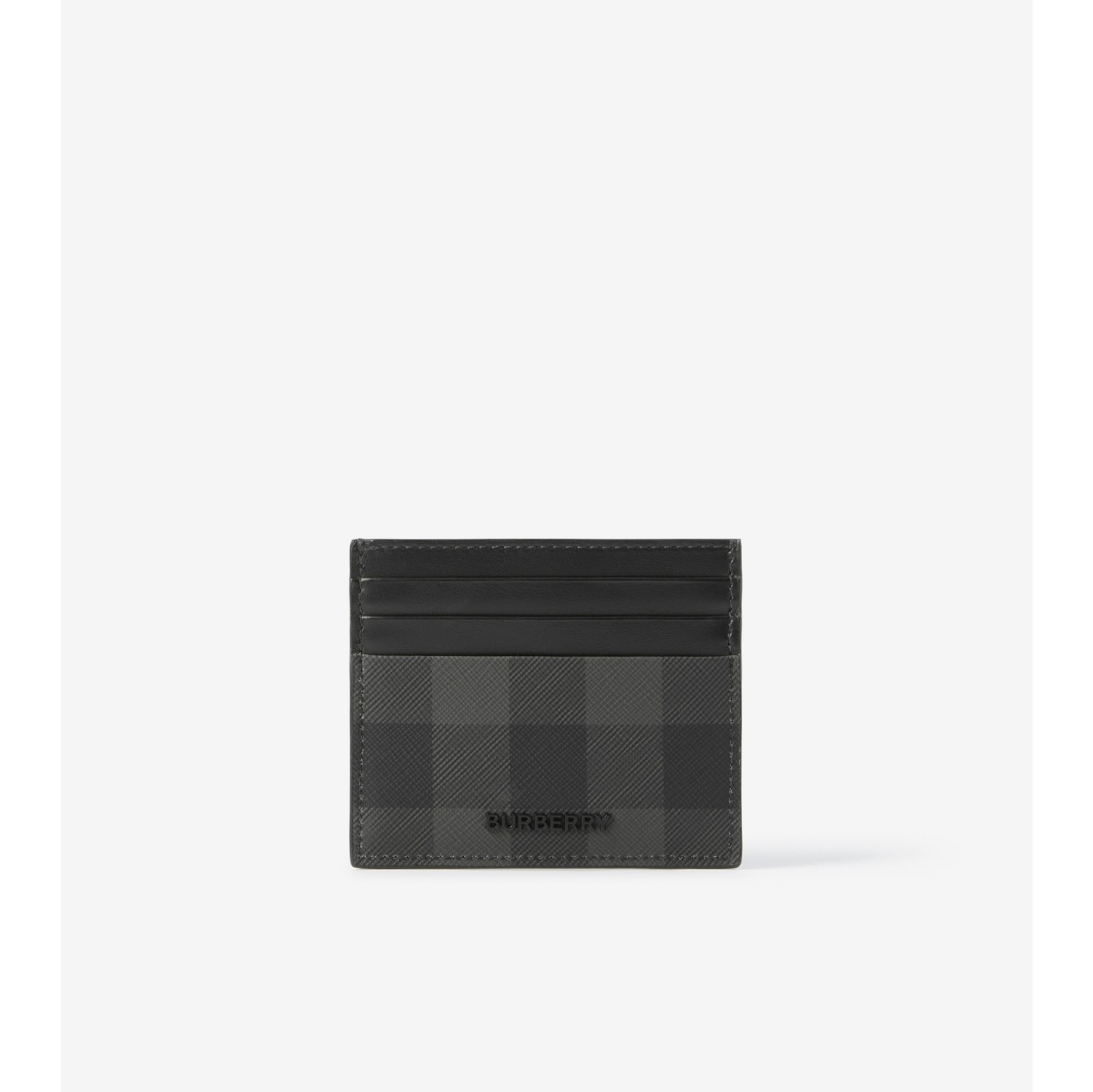 Check Card Case in Charcoal - Men | Burberry® Official