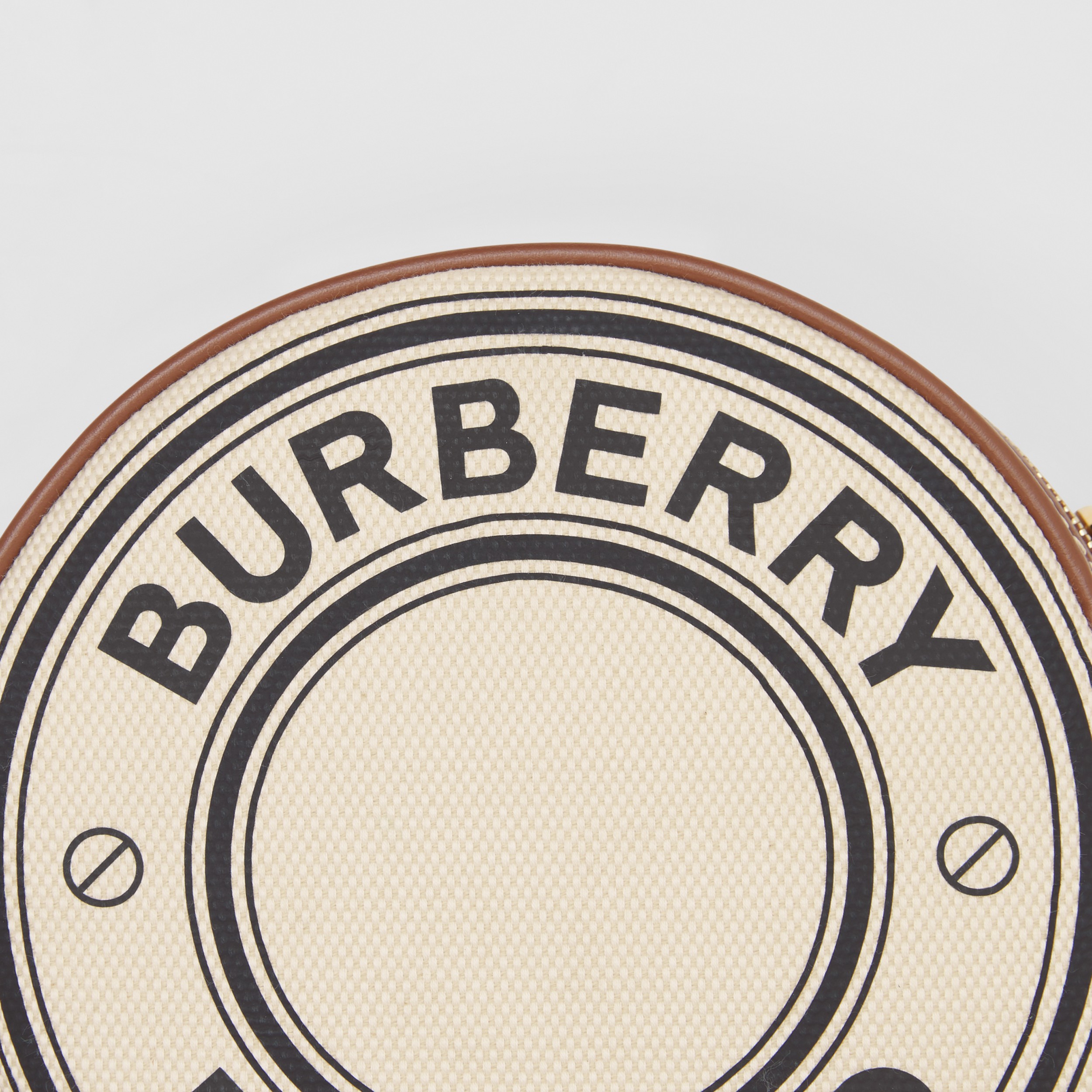 Borsa Louise in tela e pelle con grafica e logo (Bianco Naturale/marroncino) - Donna | Sito ufficiale Burberry® - 2