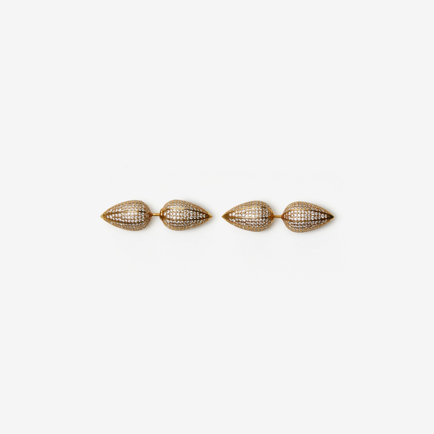 Pendientes Spear chapados en oro con pavé de cristales (Dorado/transparente) | Burberry® oficial
