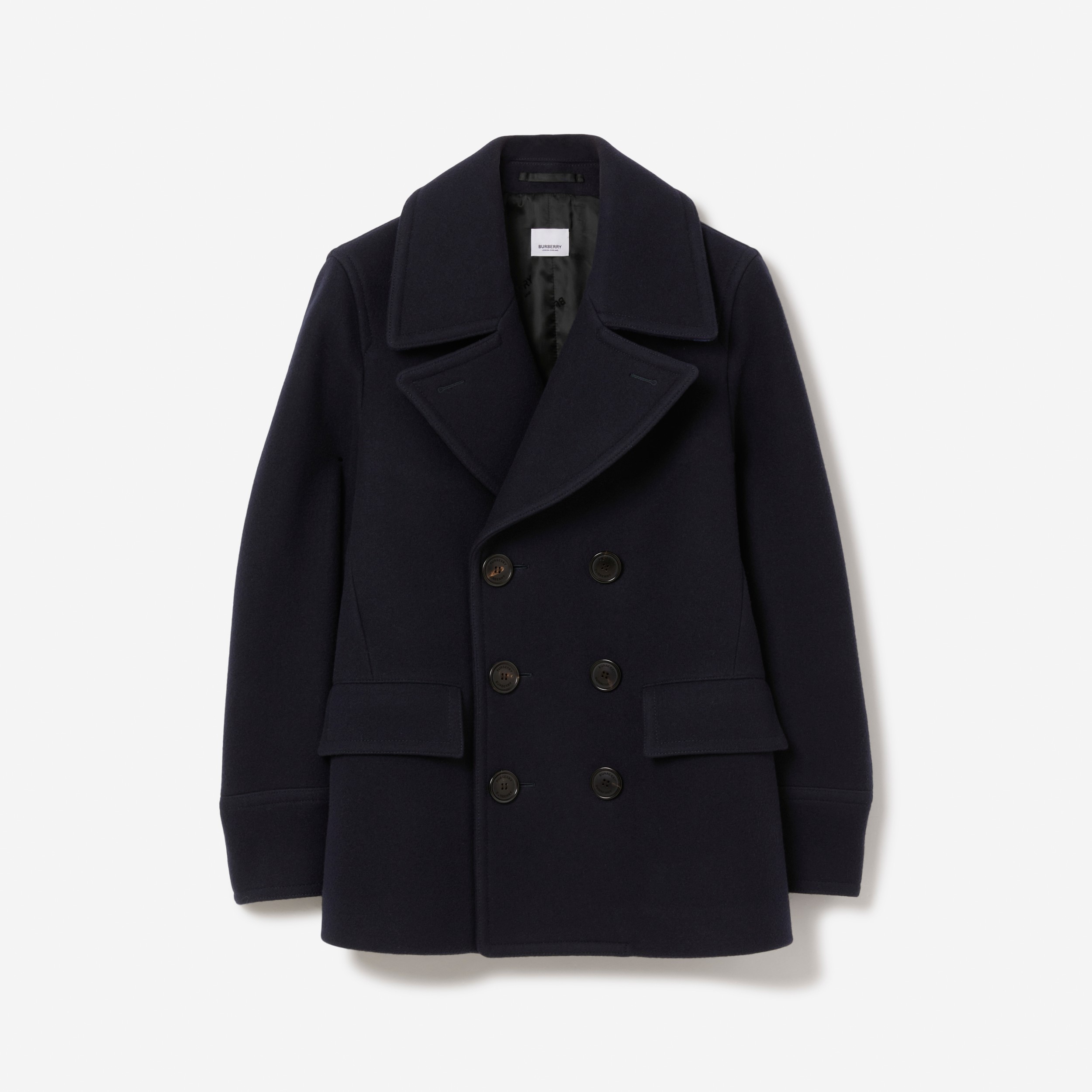 Wool Blend Pea Coat in - Men Burberry® Official