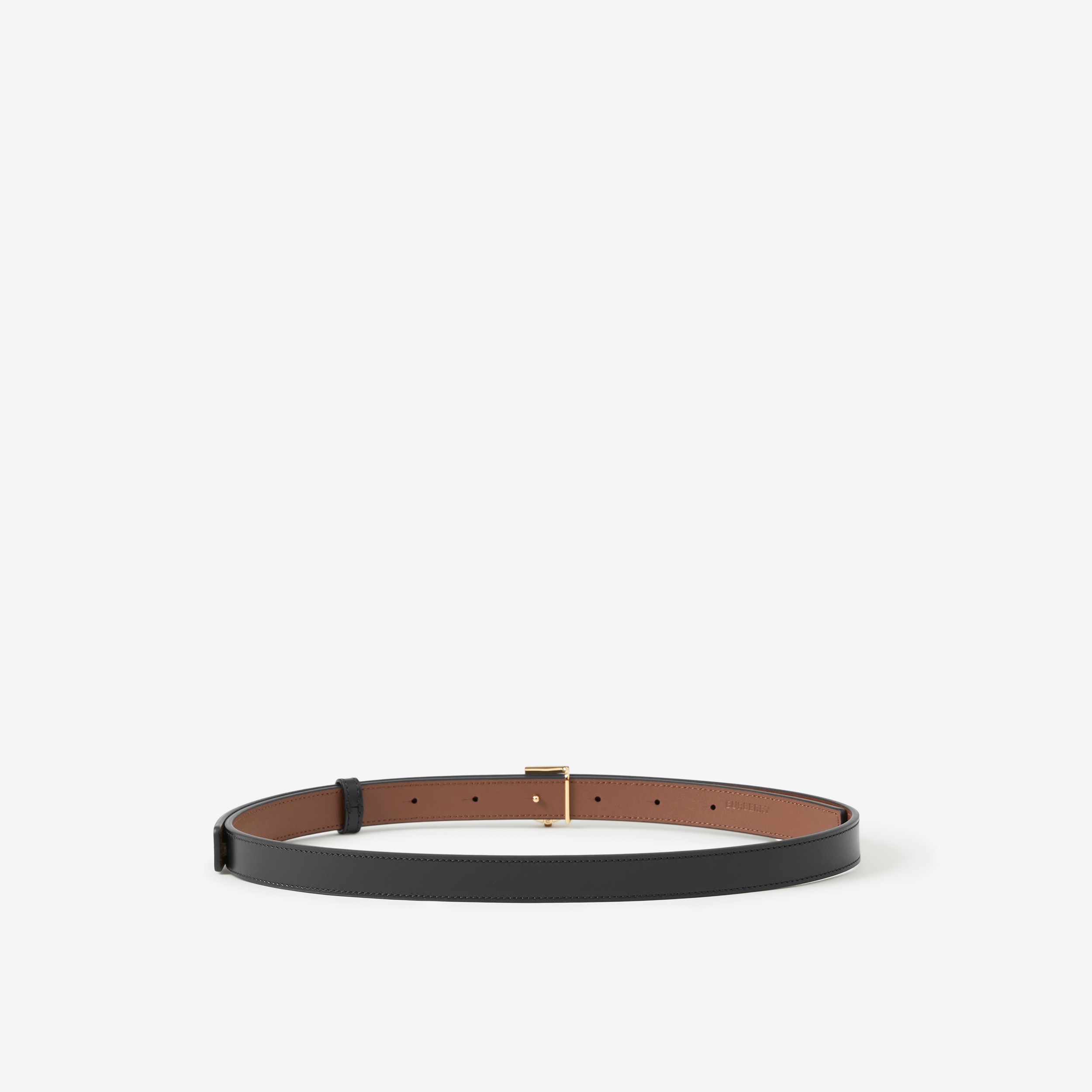 Leather Reversible TB Belt in Black/tan/gold - Women | Burberry® Official - 2