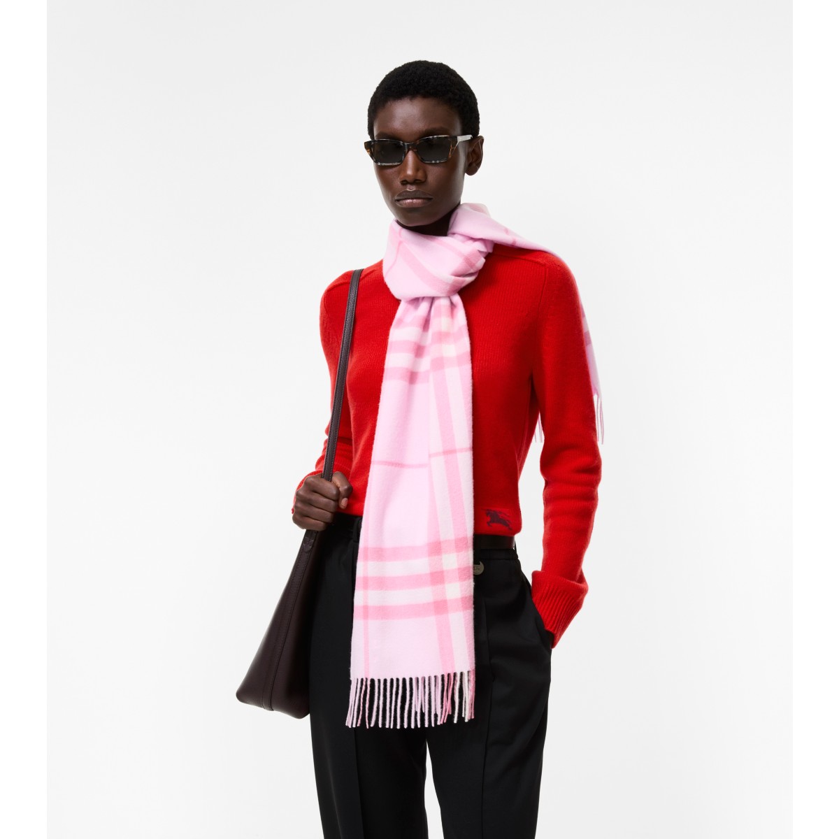  Check Cashmere Scarf
