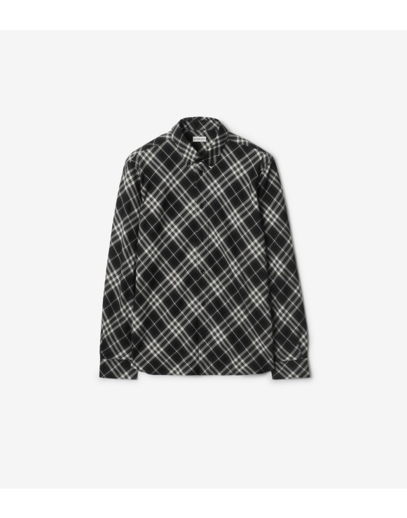 Relaxed Fit Check Cotton Flannel Shirt