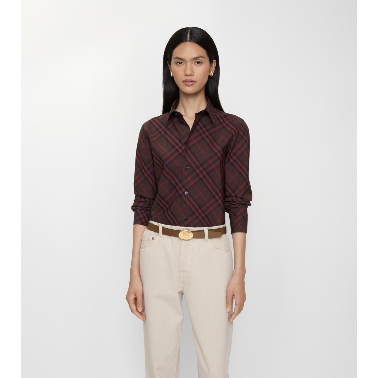 Slim Fit Check Cotton Shirt