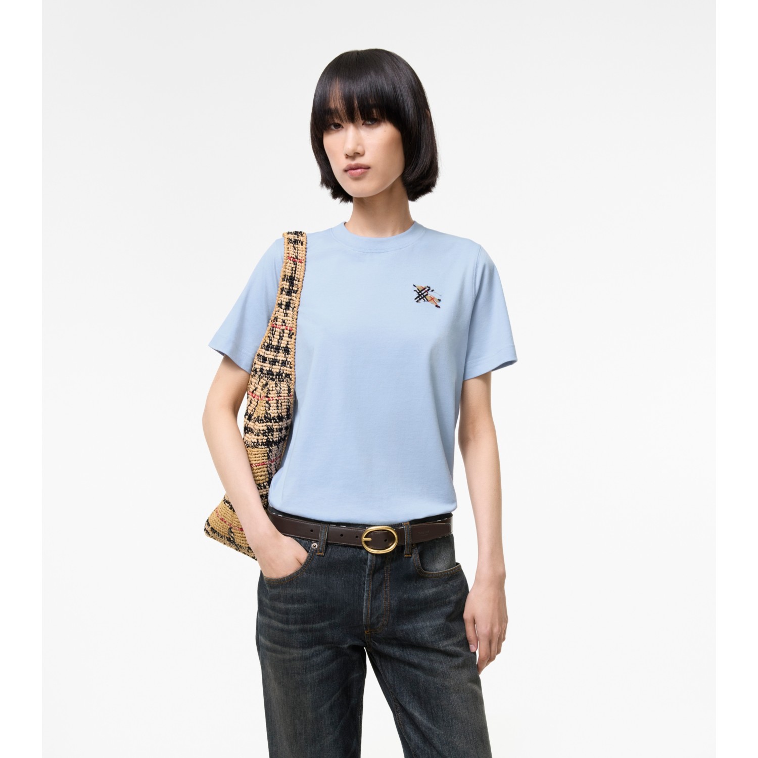 Knight Check Cotton T-shirt - thumbnail 9