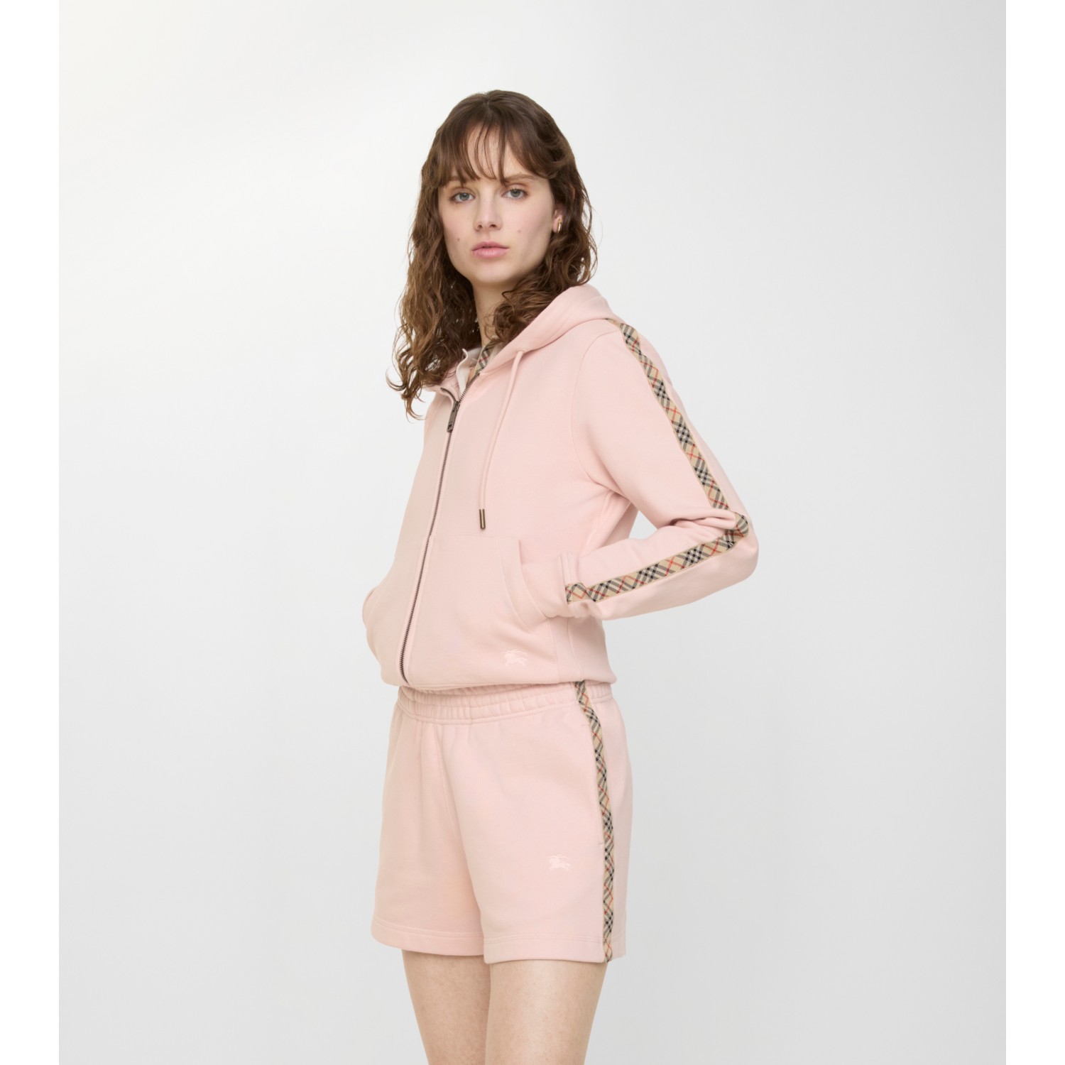 Check Trim Cotton Shorts - thumbnail 2