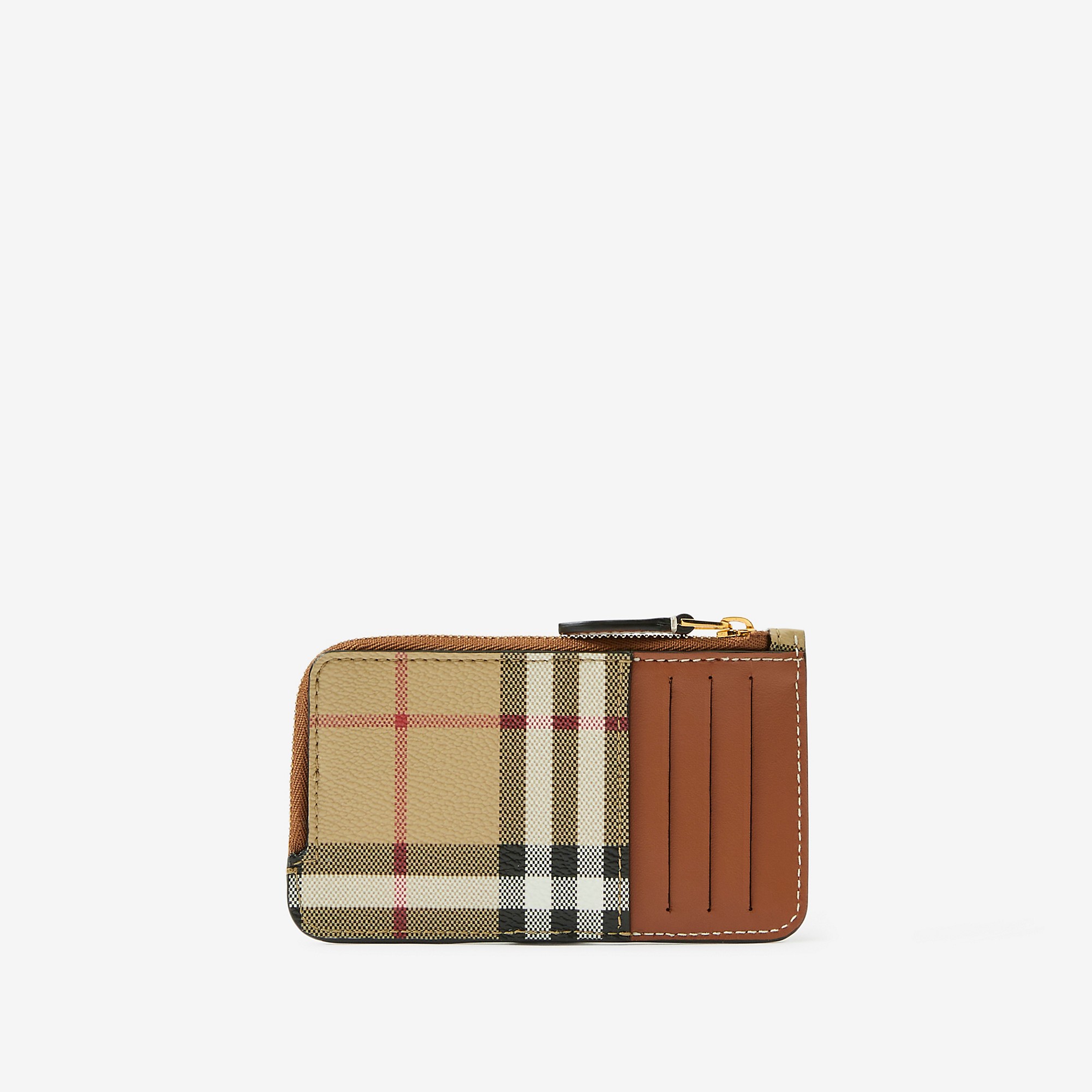 Check Zip Card Case in Archive beige - Women, Vintage Check