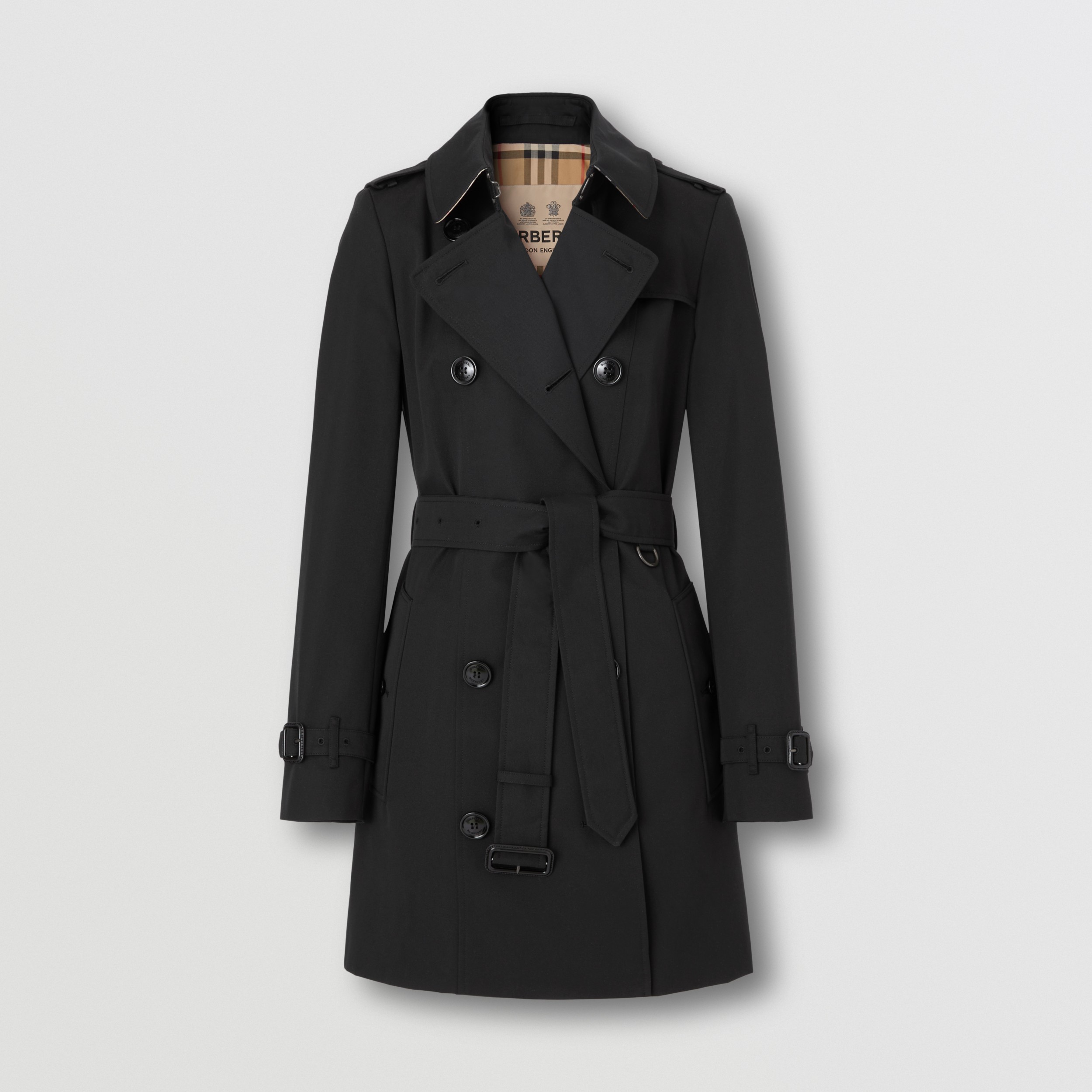 Short Chelsea Heritage Trench Coat in Black Women Burberry® Official