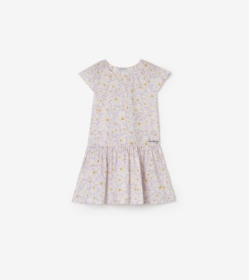 Daisy Cotton Dress in Wisteria purple | Burberry® Official