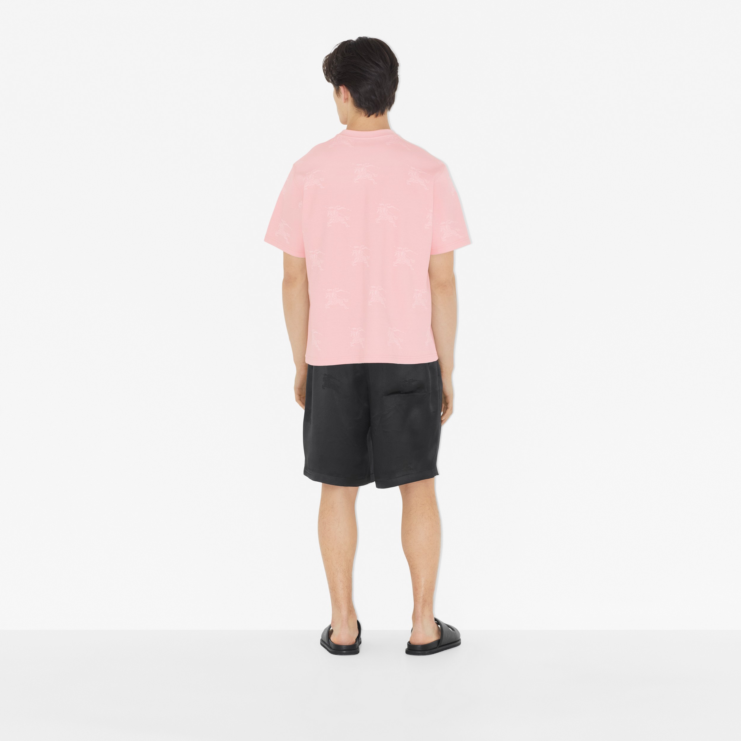T-Shirt aus technischem Baumwollpiqué mit EKD (Zartes Blütenfarben) - Herren | Burberry® - 4