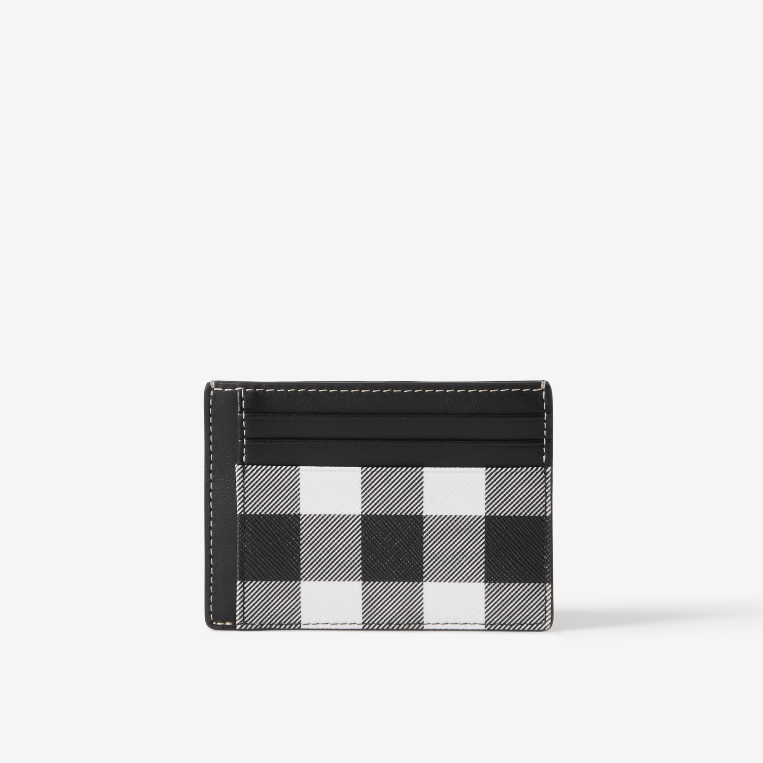 Exaggerated Check Money Clip Card Case in Dark Birch Brown - Men | Burberry®  Official