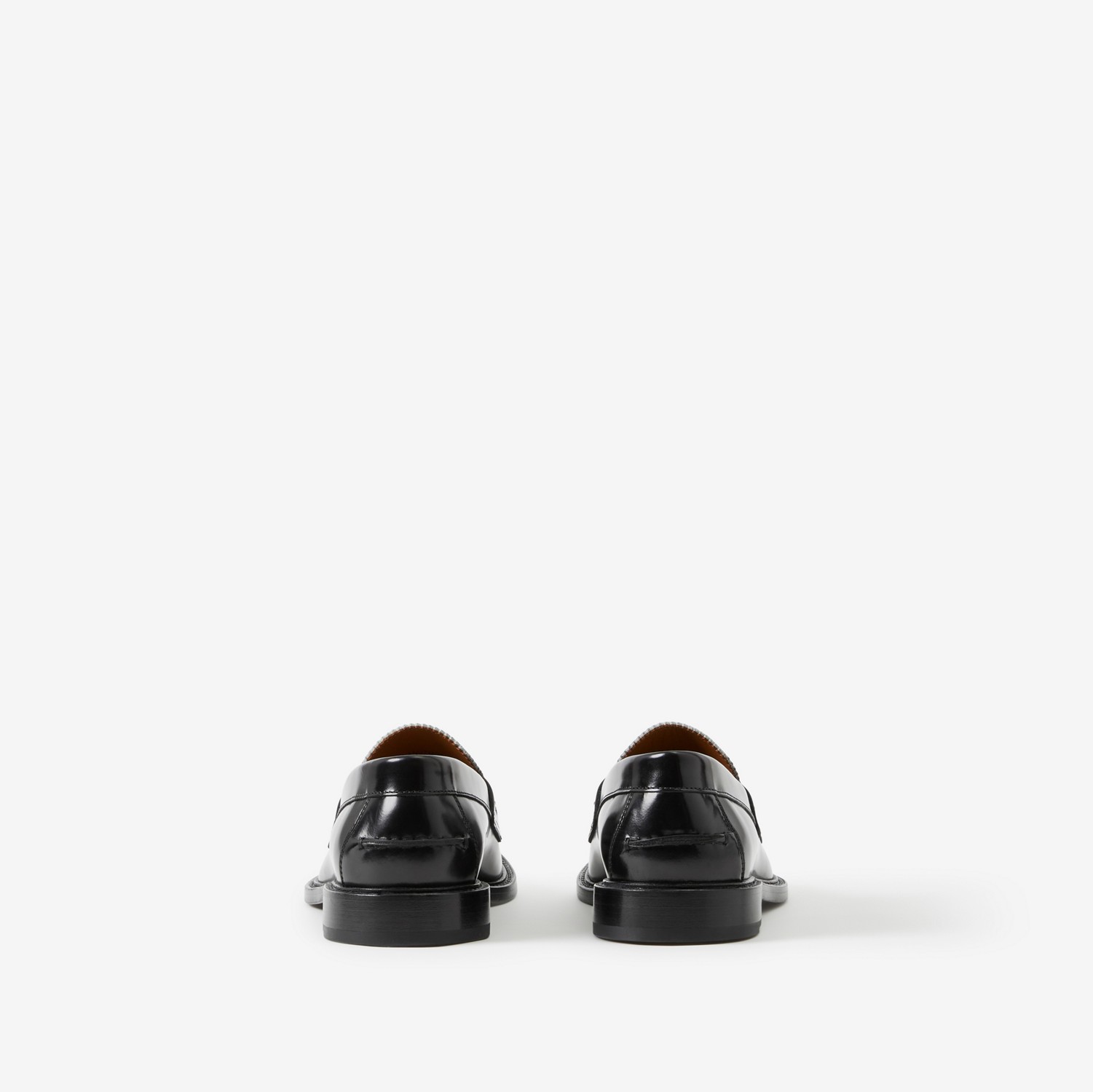 Mocassins Penny Loafers en cuir et Vintage Check (Noir) - Homme | Site officiel Burberry®