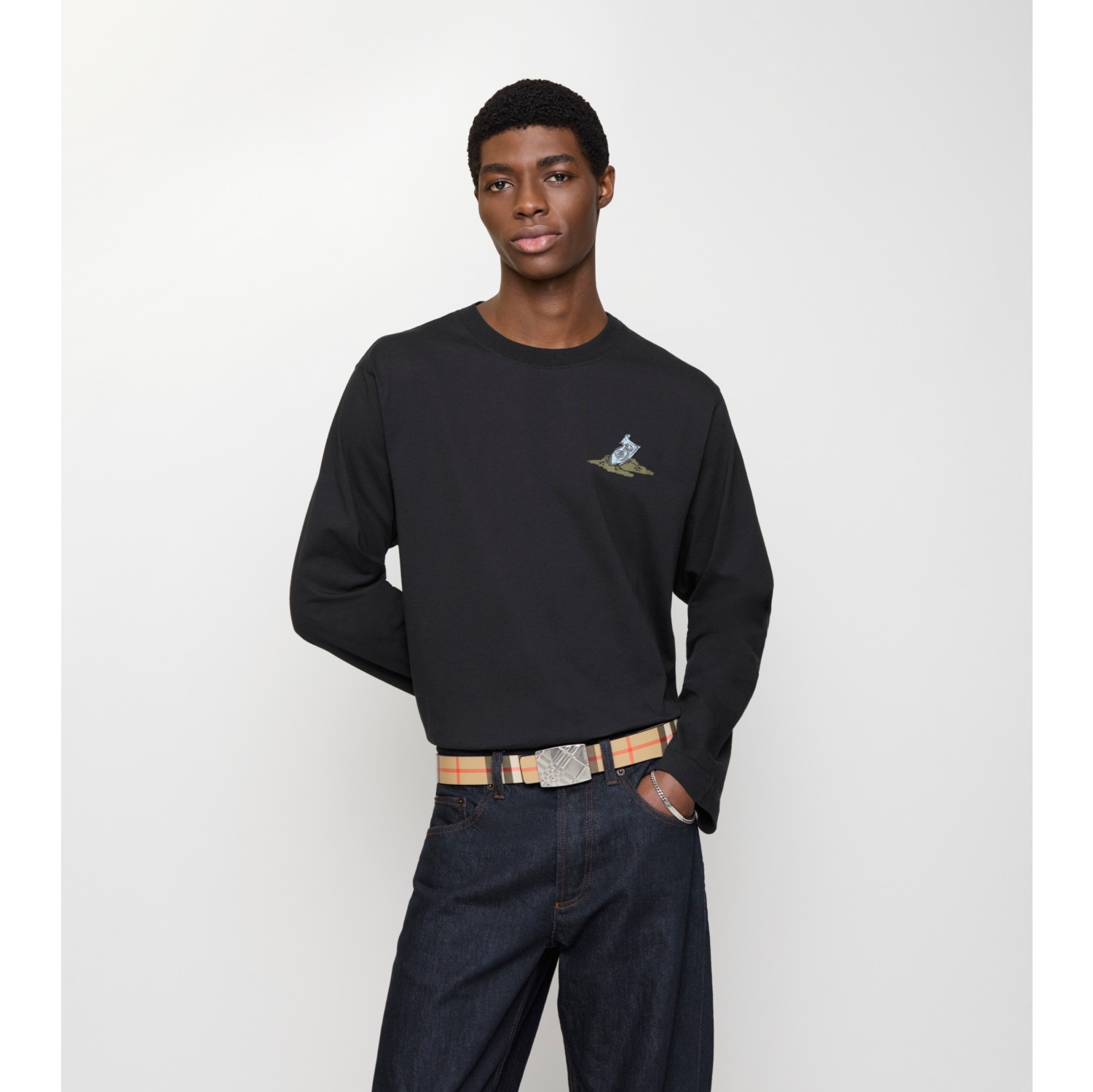 Reversible Engraved Check Belt