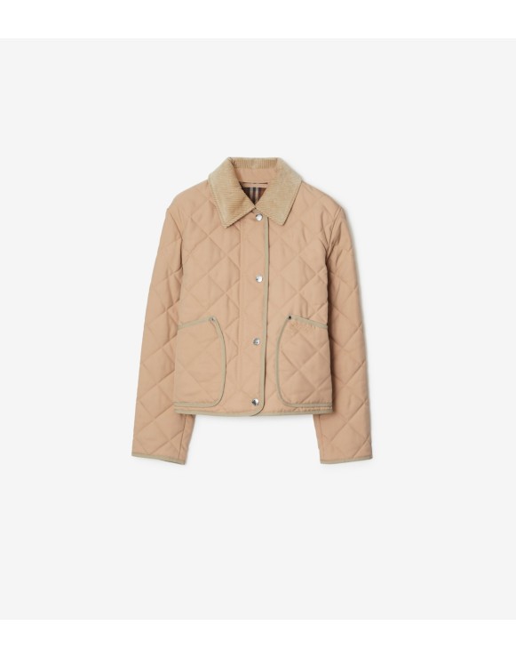 Cropped Quilted Thermoregulated Barn Jacket