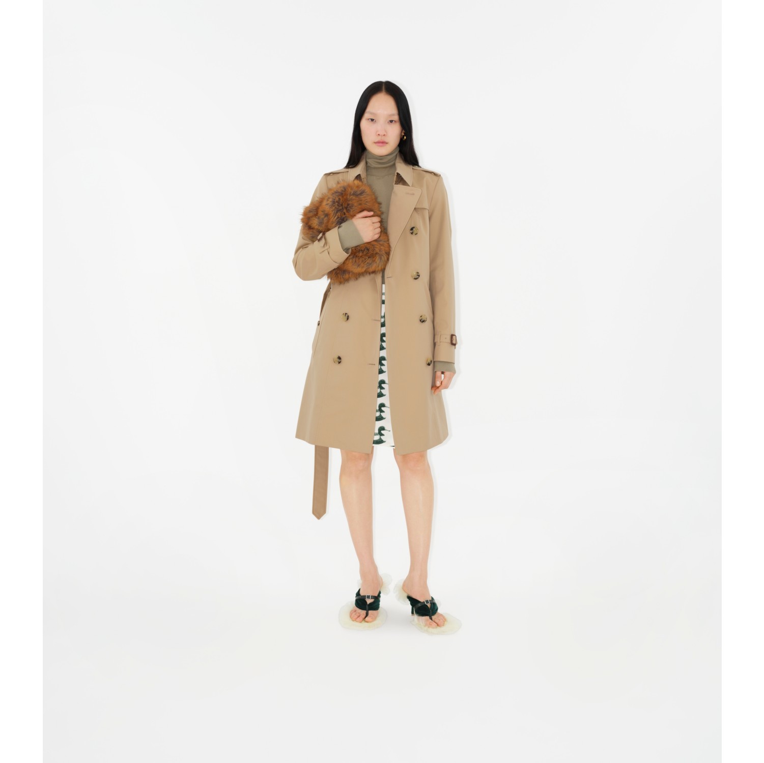 Mid-length Chelsea Heritage Trench Coat in Honey - Women