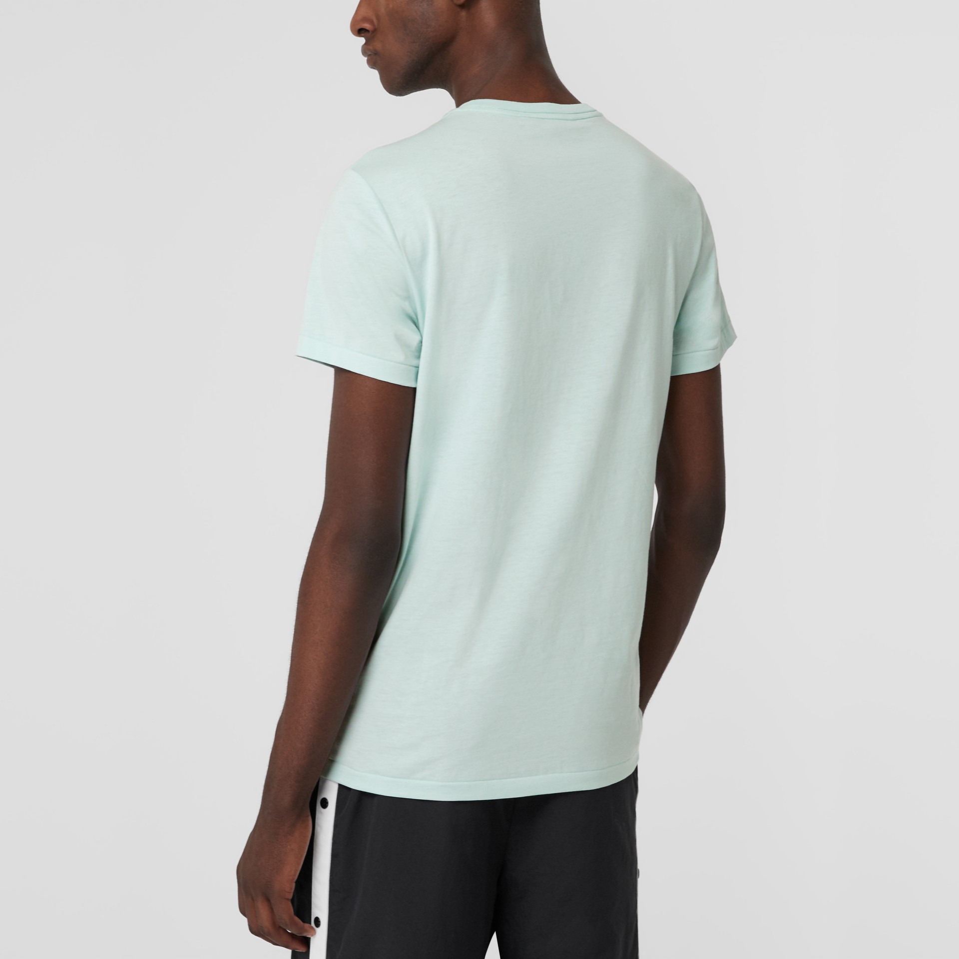 Cotton Jersey T-shirt in Pearl Blue - Men | Burberry United States