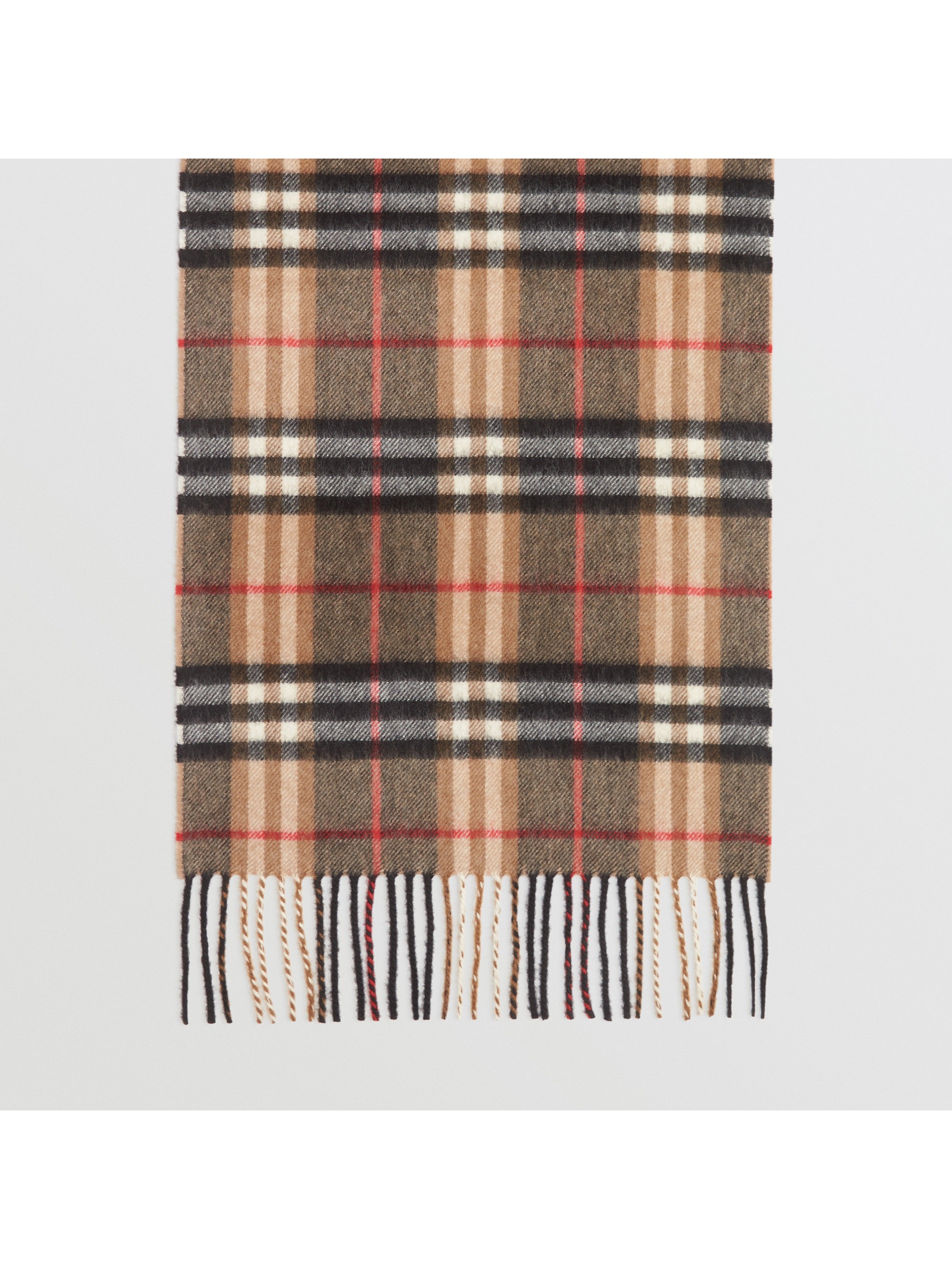 格纹羊绒围巾 (驼色) | burberry 博柏利