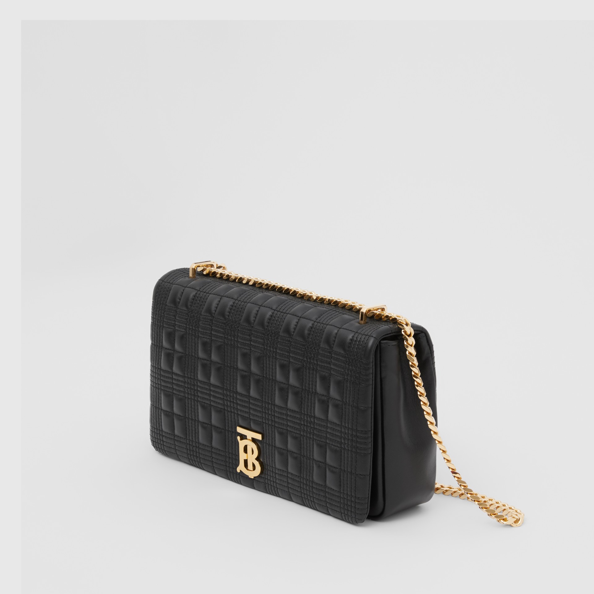 Medium Quilted Check Lambskin Lola Bag in Black - Women | Burberry ...