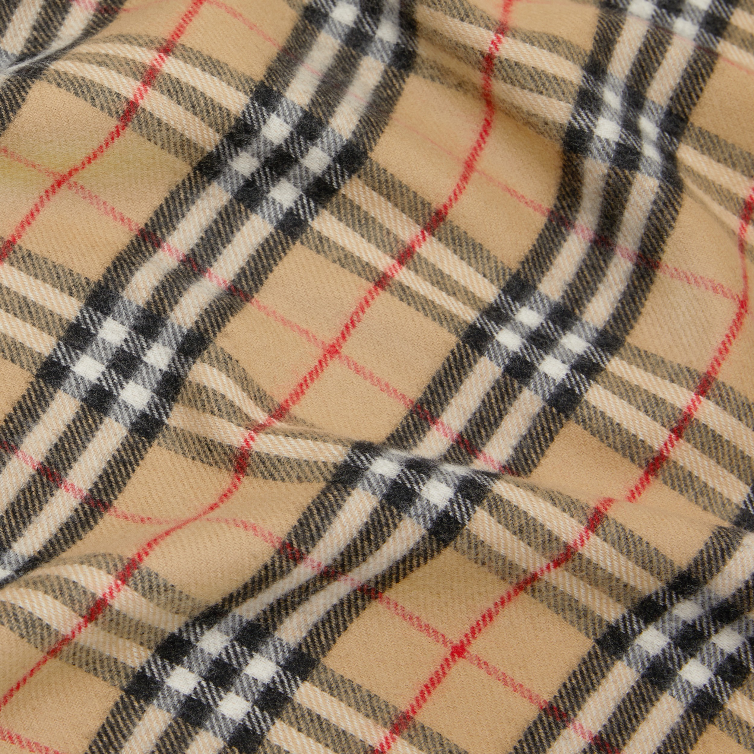 Vintage Check Wool Baby Blanket in Archive Beige Children Burberry