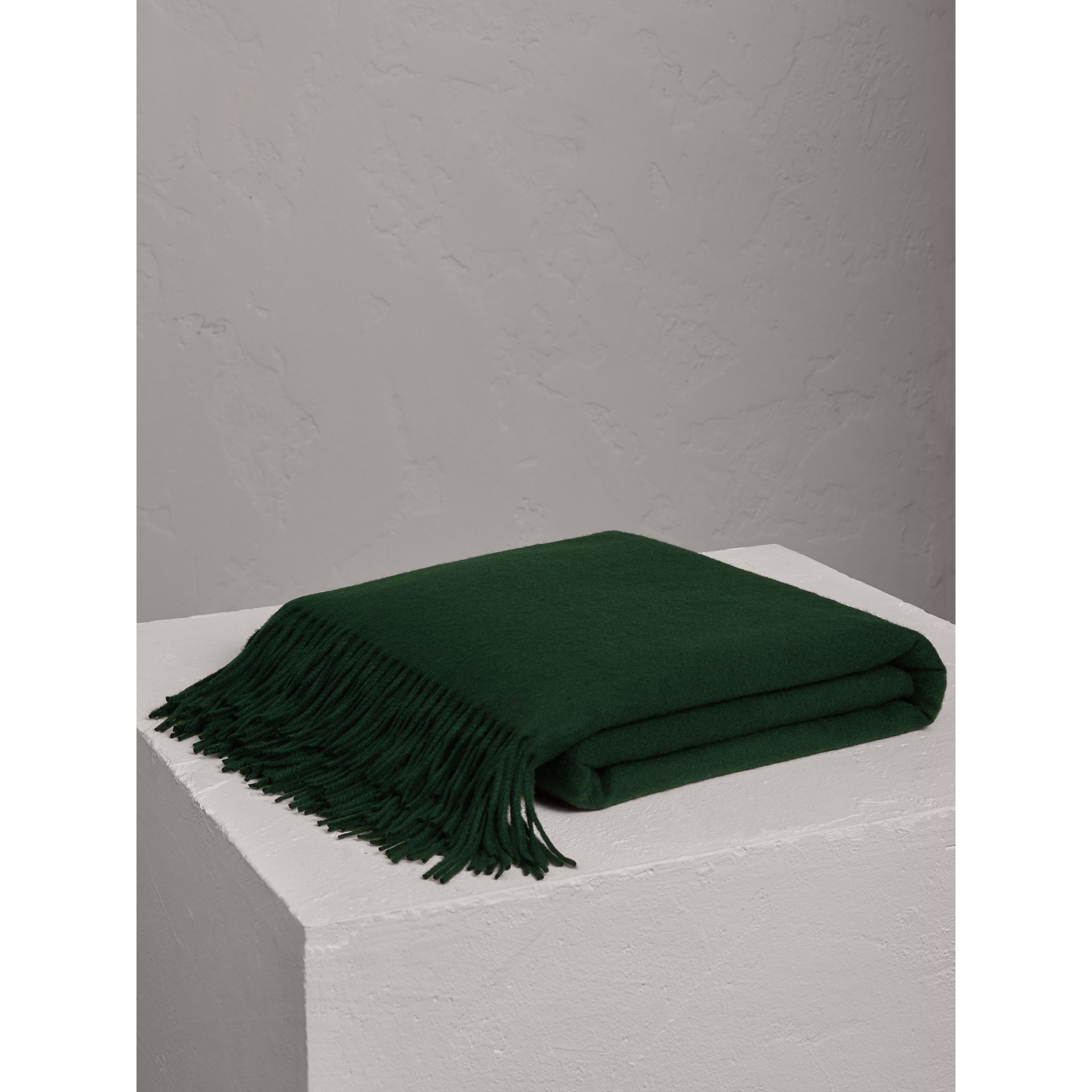 Cashmere Blanket in Dark Forest Green Women Burberry United States