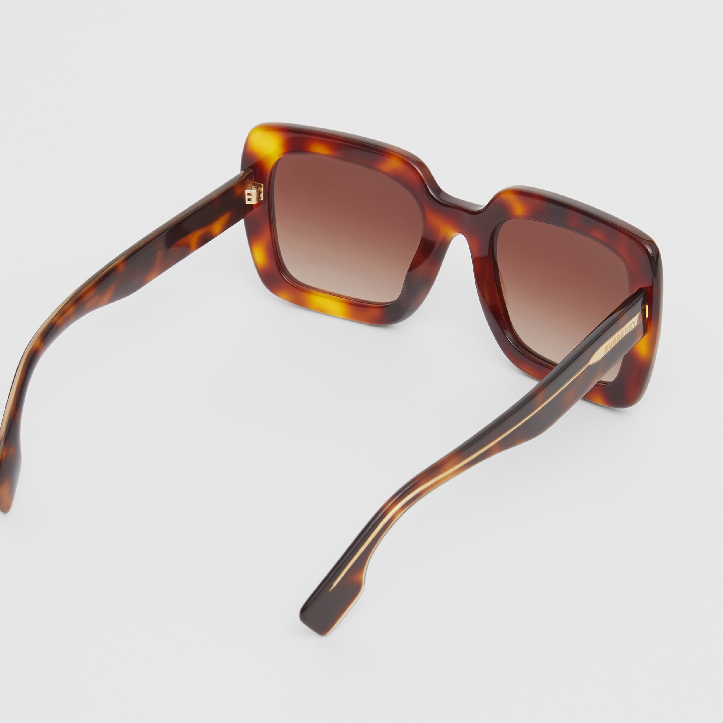 Oversized Square Frame Sunglasses in Tortoiseshell - Women | Burberry® Official - 4
