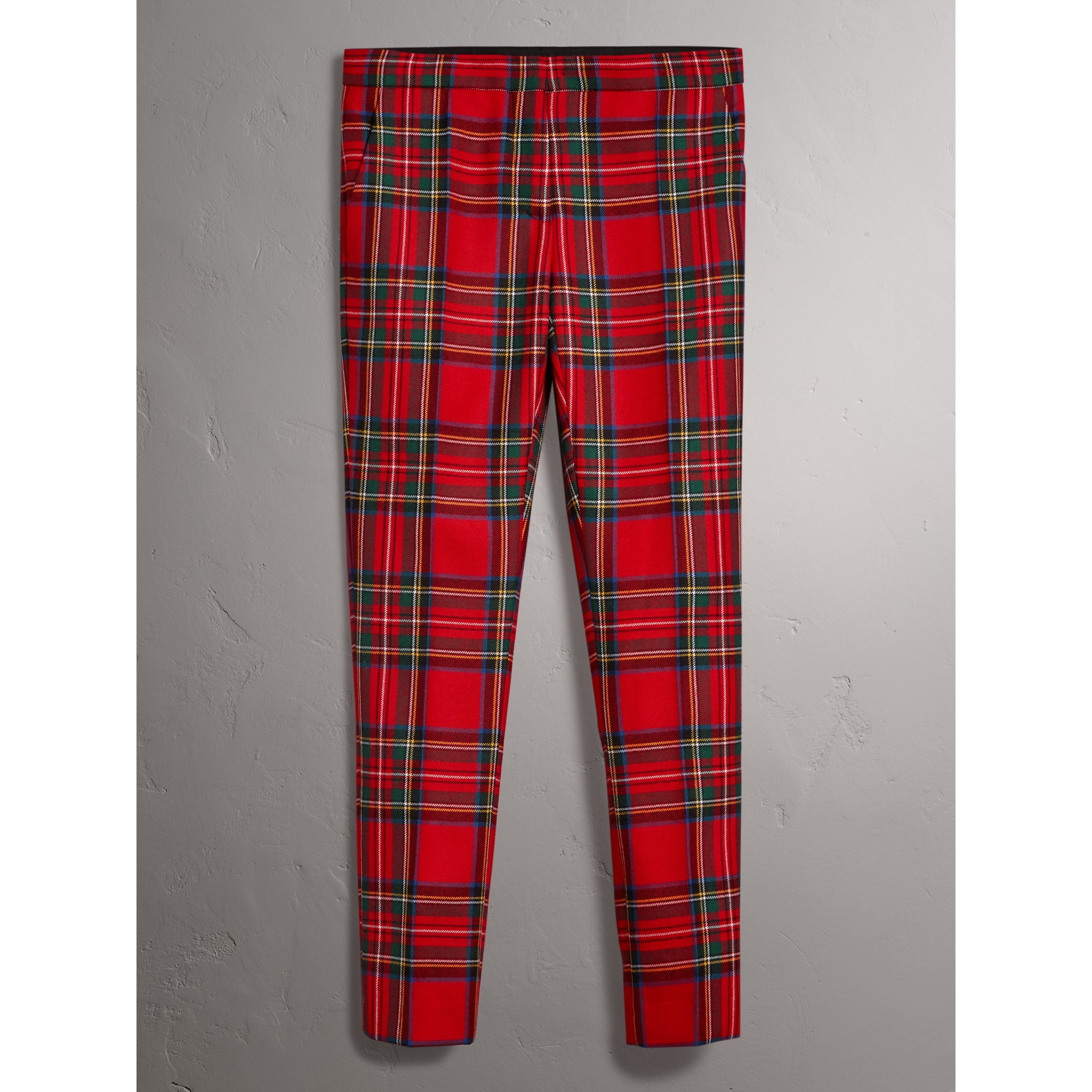 tartan flared trousers