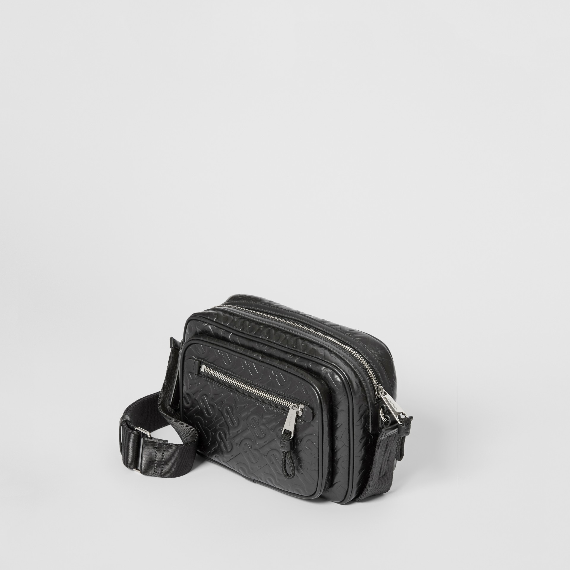 Burberry Black Monogram Leather Crossbody Bag