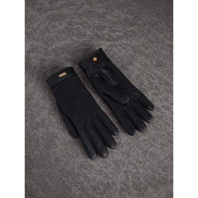 burberry leather gloves