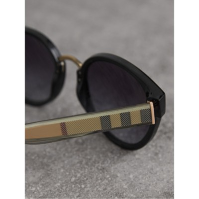 burberry cat eye check sunglasses