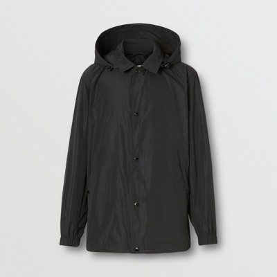 black thin jacket with hood