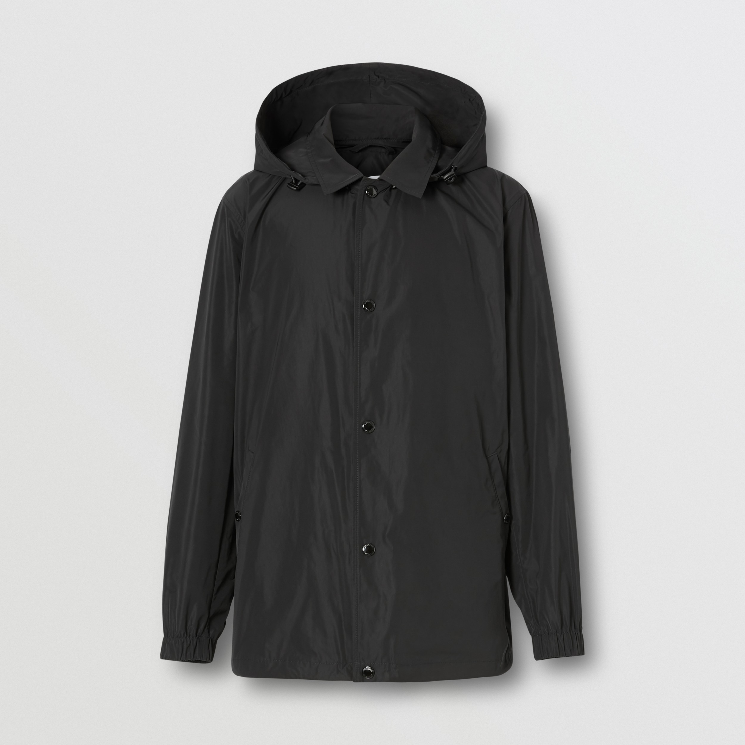 Detachable Hood Logo Graphic Lightweight Jacket In Black Men Burberry Singapore