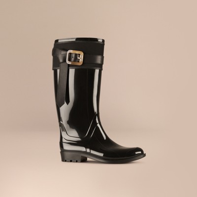 burberry equestrian rain boots
