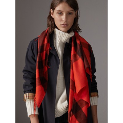 burberry shawl with fur