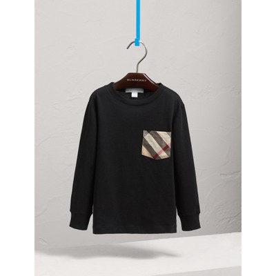 burberry black long sleeve shirt