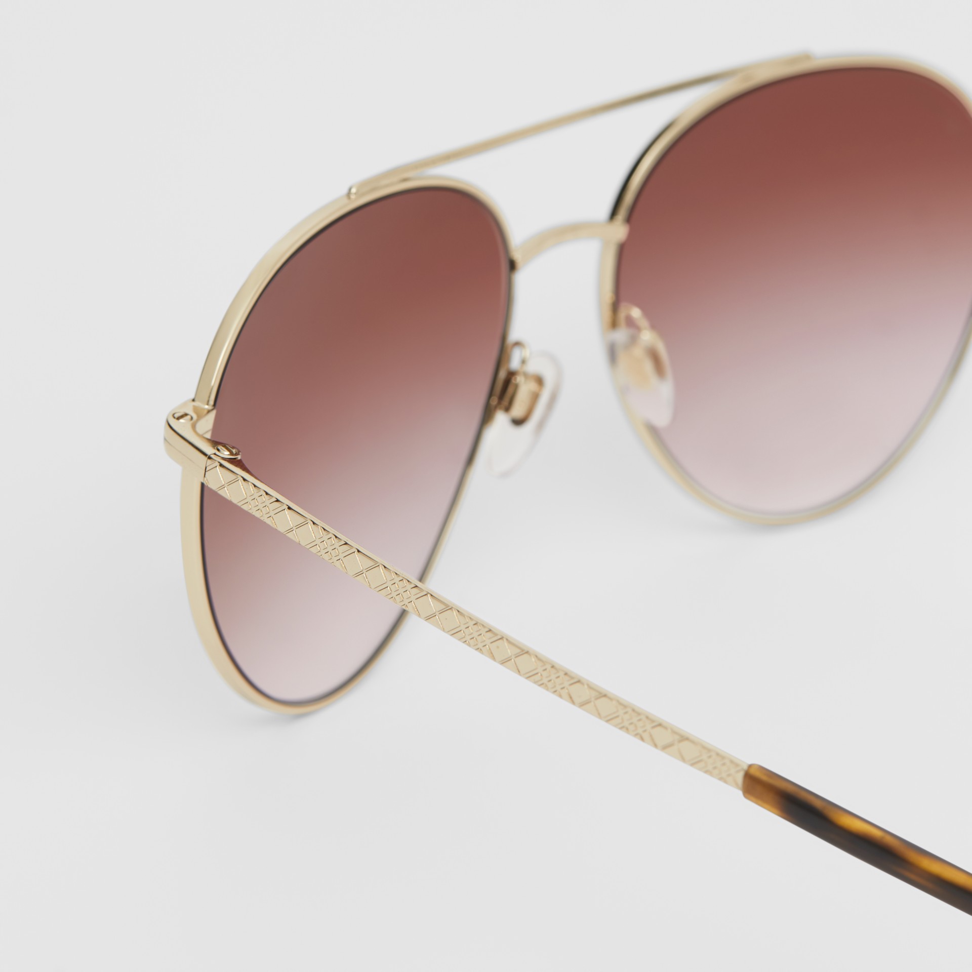 Pilot Sunglasses In Light Pink Women Burberry United States 