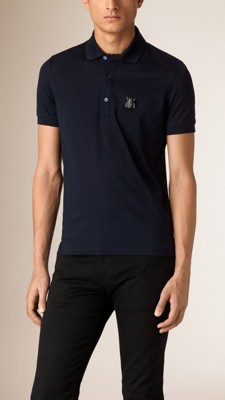 Beetle Pin Cotton Piqué Polo Shirt