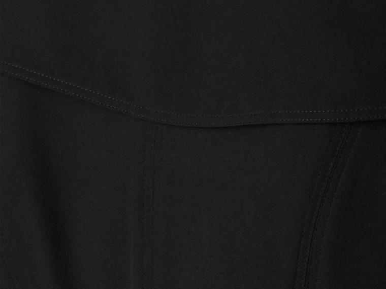 Silk Wrap Trench Dress in Black - Women | Burberry