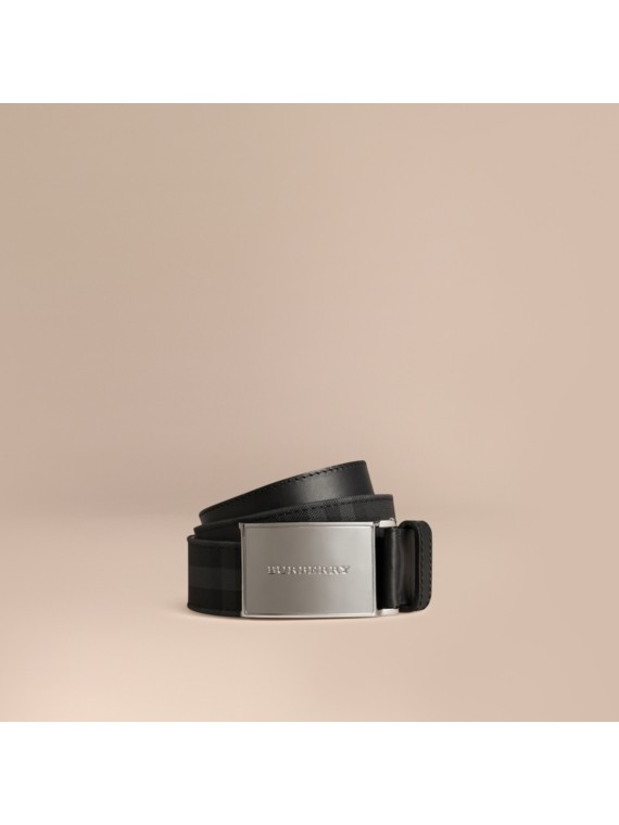mens burberry checked belt