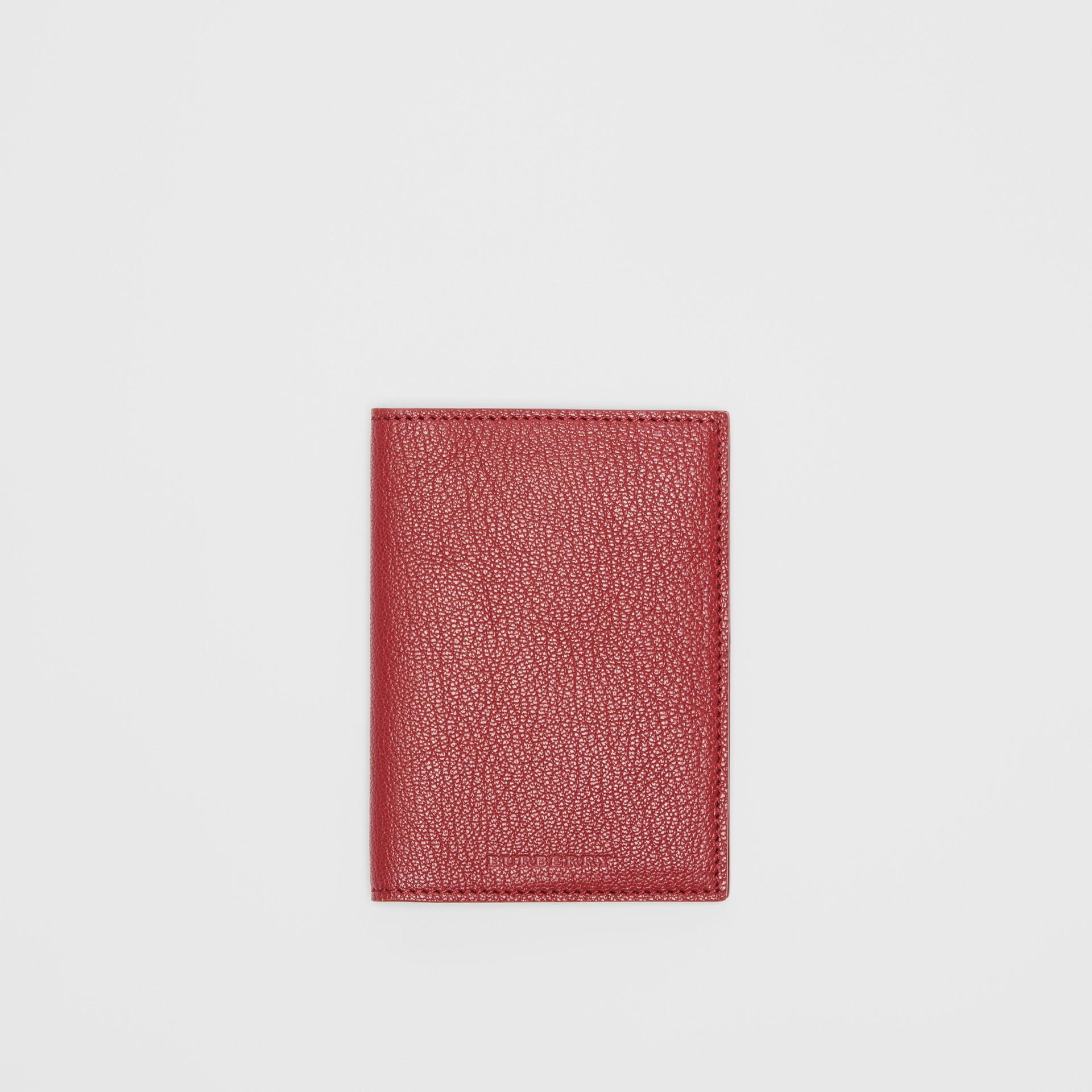 Leather Passport Holder in Crimson Burberry United States